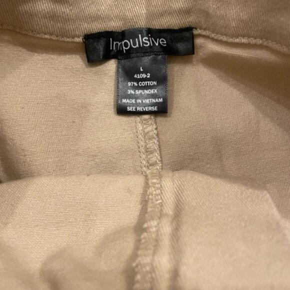 Denim Skort (Beige) - Picture 3 of 5